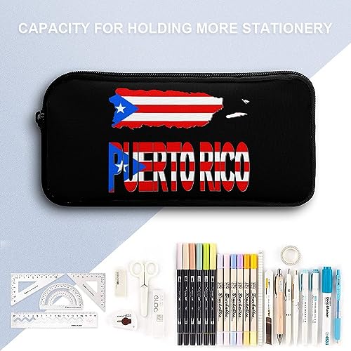 Puerto Rico Map Flag 3Pcs Backpack Set Cute Laptop Backpack Travel Daypack with Lunch Bag Pencil Case4
