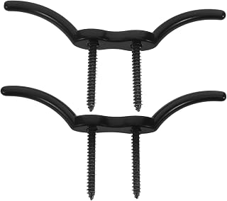 Cornamusas para Muelle de Barco 2 Piezas Acero Inoxidable 316 Negro 4 Pulgadas con Tornillos para Amarre Seguro y Embarcaciones Marinas