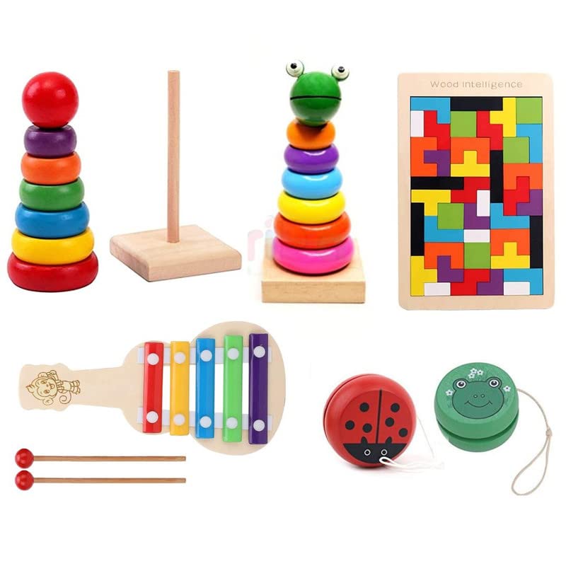 Buy ShopNcart® Montessori Learning Wooden Toys Box Pack of 6 Early Child Development, Sensory