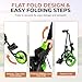 JOVIAL 3 Wheel Golf Push Cart - Durable Steel Frame, Foot Brake, Deluxe Scorecard Holder, Patented Bag Holder, Ergonomic Adjustable Handle, Compact Folding Design, Extra Space for Gear Storage