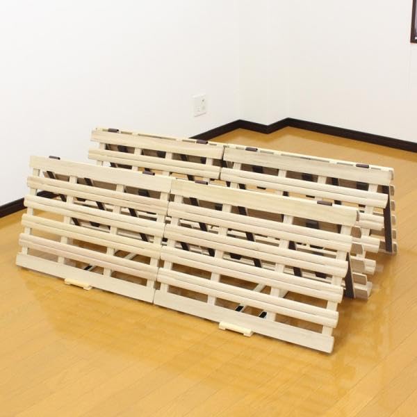 Amazon｜ビバホーム ベッドフレーム 通気性の良い桐すのこベッド 4つ