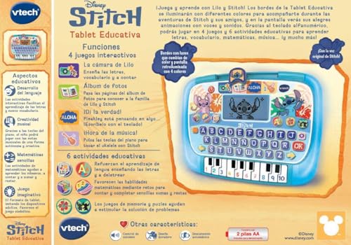 Miniatura 6 de VTech - Tablet Educativa de Stitch, Juguetes Electrónicos Niños +4 Años