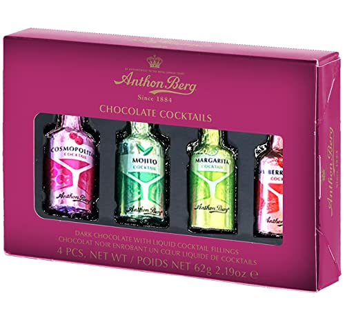 Anthon Berg Chocolate Cocktails Liquor Bottles, 2.19 Ounce, 4-Piece Box