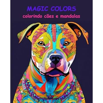 Capa do livro magic colors: colorindo cães em mandalas