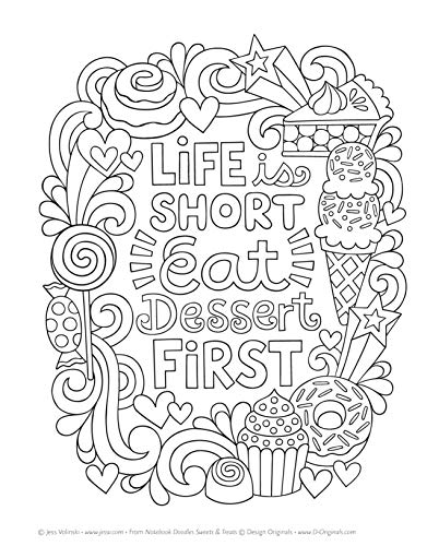 Notebook Doodles Sweets & Treats: Coloring & Activity Book