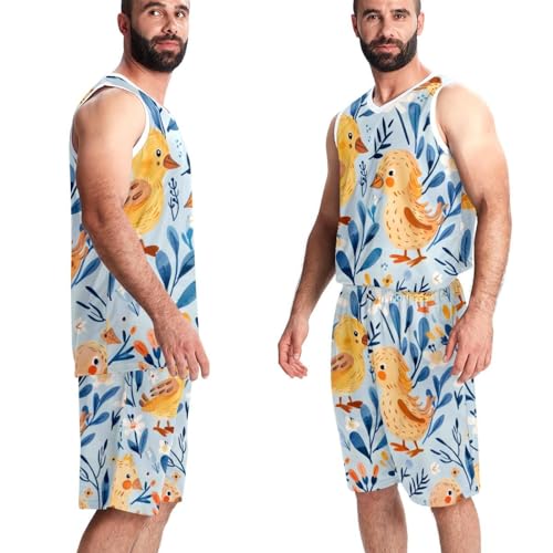 Combinaison de basket-ball avec poches jaune ample taille 5XL
