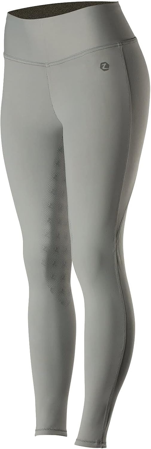 HORZE Womens Juliet Hyper Flex Full Seat Tights - Steel Grey - 34