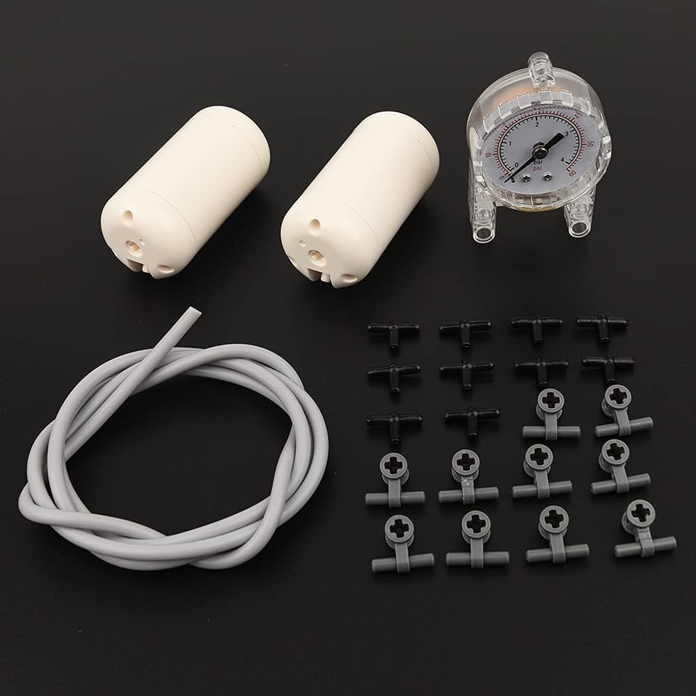 24 Piece Pneumatic Kit Air Pressure Tanks Air Pressure Gauge Accessories Technology Pieces and Parts MOC Spare Parts