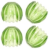 INTERWARM 4 pièce de Plafond Classique en Forme de Tulipe Verte Abat Jour en Verre Vert Tulipe Abat Jour Décoratif Floral de 10.5x13x10cm pour Lampadaire Lampe de Table Applique Murale (Jaune Vert)