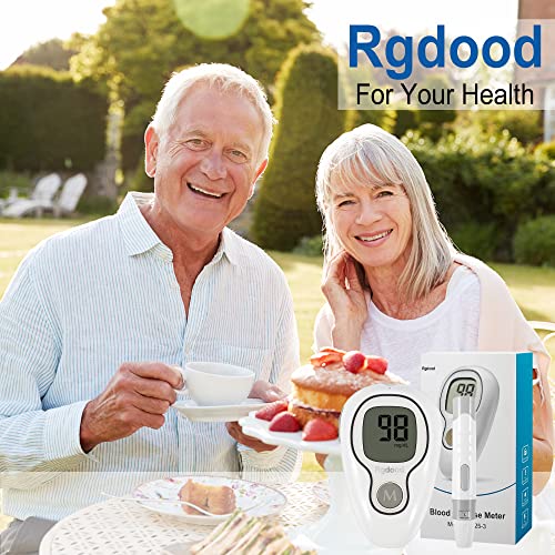 Rgdood Automatic Blood Glucose Monitor Kit For Blood Sugar Monitor, 1 Lancing Device, 50 Lancets And 50 Test Strips For Diabetes Test Kit, 1 Glucometer Portable Blood Sugar Test Kit (White) #TOP7