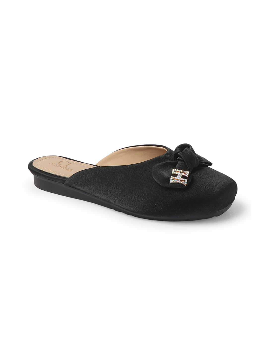 Women's Neutral Bow Accent Comfort Mules-image-25
