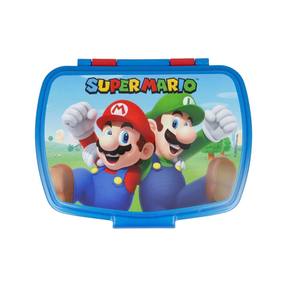 Mario Sandwich Lunch Snack Box Kids Children School (Mario)
