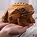 GLOGLOW Wooden Frog Guiro Rasp, Thailand Traditional Craft Musical Instrument Tone Block (12.7CM/5Inch)
