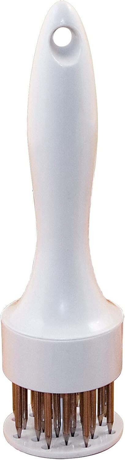 Ablandador de Carne Manual LEM Acero Inoxidable y Plástico Blanco