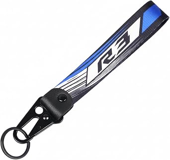 Motorcycle Accessories Key Chain Keyring CNC Alloy Reinforced Fabric Keychain Compatible with YAMAHA YZF R3 YZFR3 YZF-R3