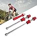 Skewer Wheel Skewers 200Mm Aluminum Alloy Aluminum Alloy Road Anti Theft Quick Release Skewers Wheels Locking Security (Red) (Red)