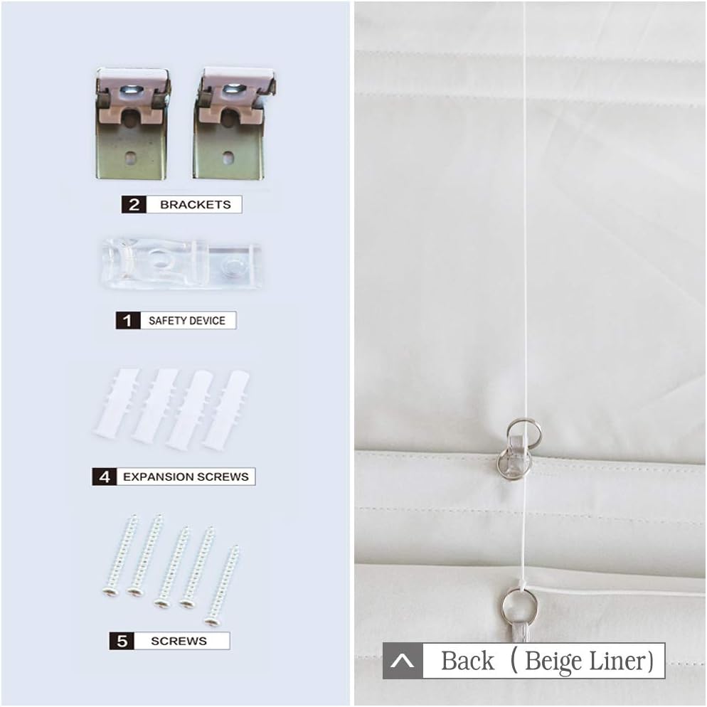 Artdix Roman Shades Blackout Window Shades - White Fabric Lined Custom Floral Roman Shades Blinds for Windows, Doors, French Doors, Kitchen Windows : Home & Kitchen