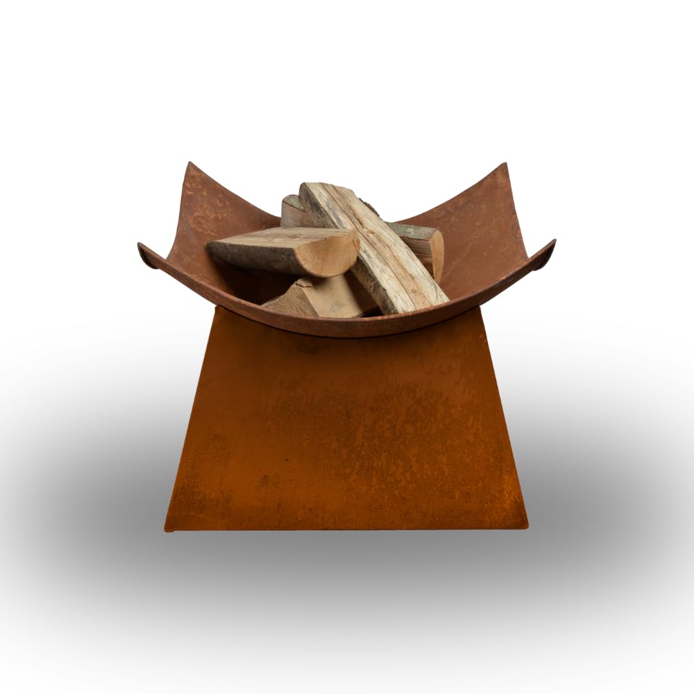 Garden Mile Garden Fire Pit Bowl On Stand - Orange