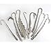 LQZ(TM) 10Pcs of Mixed Designs of Anitqued Silver Hook Bookmarks