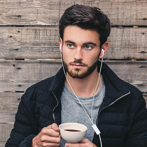 Image of Type-C Earphones for Samsung Galaxy A56 5G / A 56 Earphones Original Like Wired in-Ear Headphones Stereo Deep Bass Headset Earbud with Type-C to 3.5mm Audio Jack, Mic (TYS3, White)