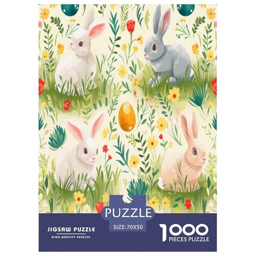 Rompecabezas de conejo 1000 piezas, puzzle imposible y juego de ingenio para adultos 70x50cm