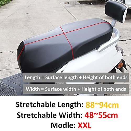 MOCNT Motorrad Sitzbankbezug rutschfest Motorrad Sitzabdeckung Wasserdicht Motorrad Sitzbezug Sitzbankabdeckung Sitzbezüge Kissenbezug Sitzbank 3D Atmungsaktiv Schwarz XXL