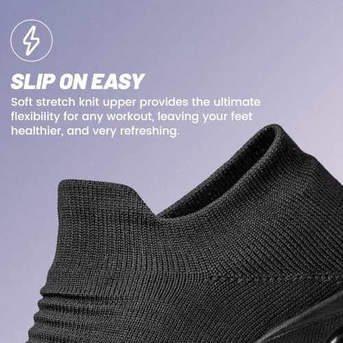 Image of YHOON Women's Walking Shoes - Sock Sneakers Slip on Mesh Platform Air Cushion Athletic Shoes Work Nurse Comfortable