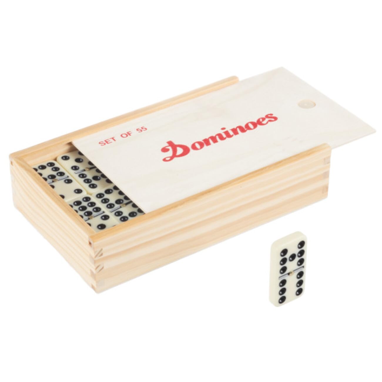Amazon.com: Domino Set with Wood Case - 55 Premium Double Nine