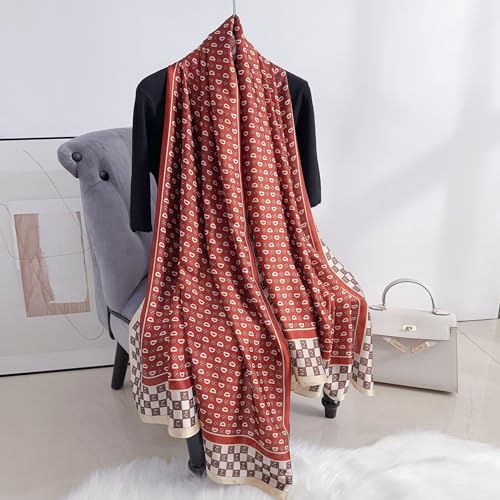 Image of MALINA Women's Polyester Silk Satin Stole Scarf - Soft Lightweight Fashion Wrap, Elegant Floral & Gradient Design, summer stole,Scarf For Women,Premium Stole,Large Size 180x90 cm'