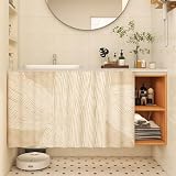 Tenda sottolavello impermeabile per mobili da bagno e cucina, antipolvere, facile da installare, 120 x 60 cm, ideale per lavanderia e aula
