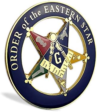 Order of The Eastern Star Car Emblem Square Cut-Out Metal Masonic Auto Decal for Vehicles image 5