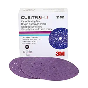 Cubitron II 31372-case Clean Sanding Hookit Abrasive Disc (6 in, 220+, 50 discs per box)