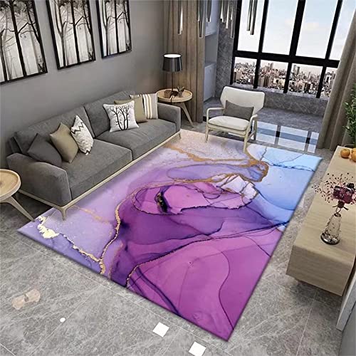 Tapis bleu violet de luxe léger 70x140cm hypoallergénique pour sol - 2