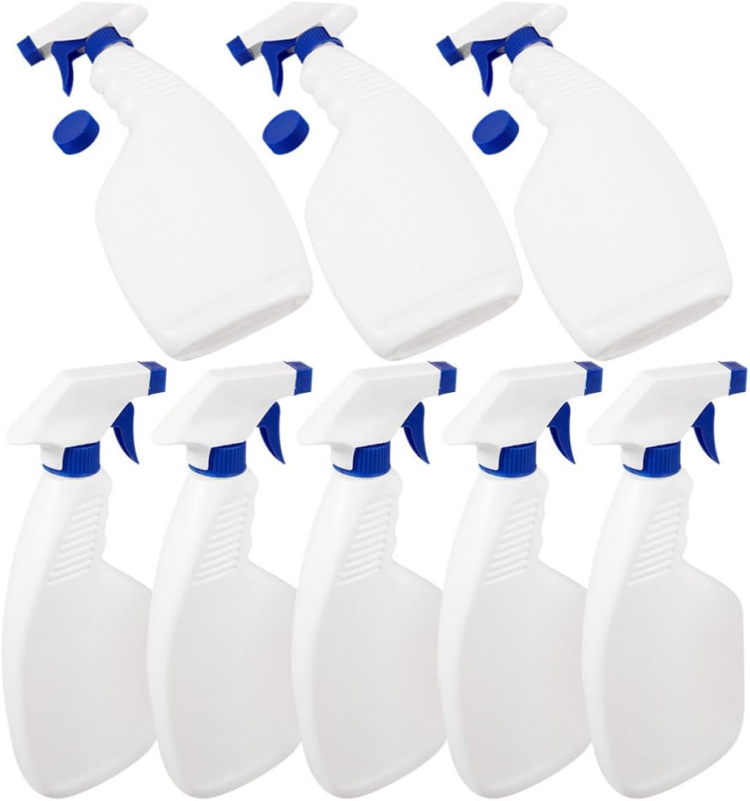 8pcs Empty Spray Bottles for Cleaning Solutions with 500ml Capacity, Pe Material, Ergonomic Design, Refillable Water Bottle Sprayers for Household and Commercial Use