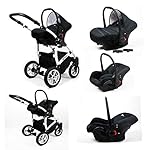 Kinderwagen 3in1 2in1 Isofix Buggy Set Queen by Lux4Kids Mint 2in1 ohne Babyschale