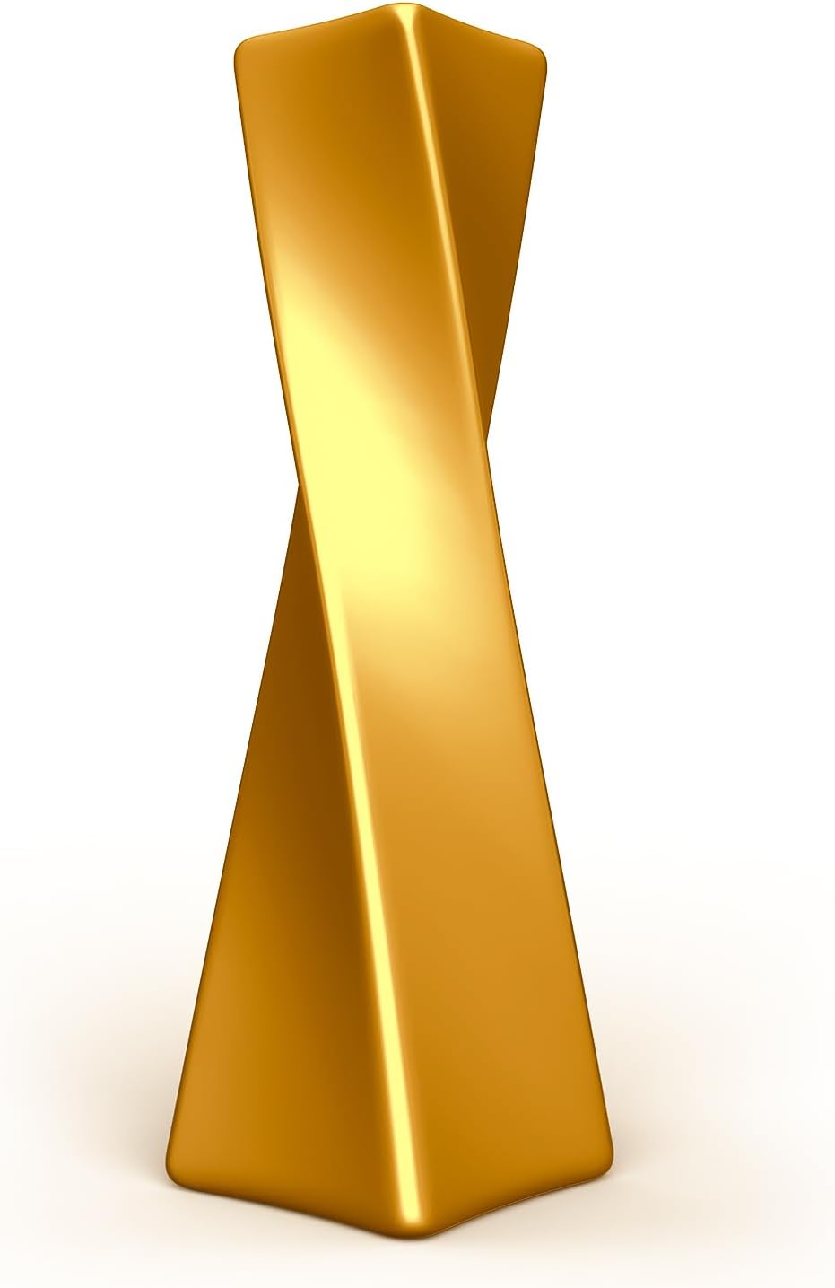 Gold Ceramic Vase, 11.8" H Small Vase for Home Decor