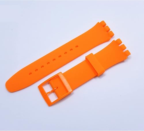 Vista 34 de Lijinlan Correa de silicona de repuesto para Swatch de 0.669 in, 0.748 in, 0.787 in, correa de reloj impermeable para Swatch