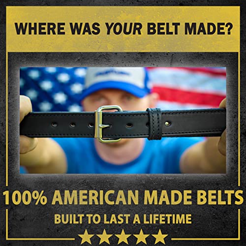 The "Double Tap" Leather Gun Belt | Made In Usa | Gun Belt For Men | 14 Oz Full Grain Leather Ccw Belt #TOP5