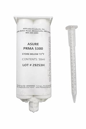 Fiberglass Supply Depot Advanced Adhesive Systems AAS 5300 All Purpose High Strength MMA Adhesive 50ml/1.7oz Cartridge with Static Mixing Tip Off White