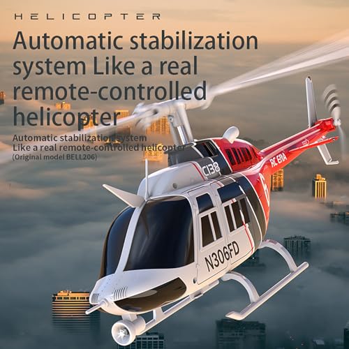 Image of C138 206 Remote Controlled Helicopter Aircraft Plane Drone RC Heli Aileronless 6CH 6-Axis Gyroscope Altitude Air Pressure Hold & Optical Flow Position for Adults Beginners (Red 1Battery)