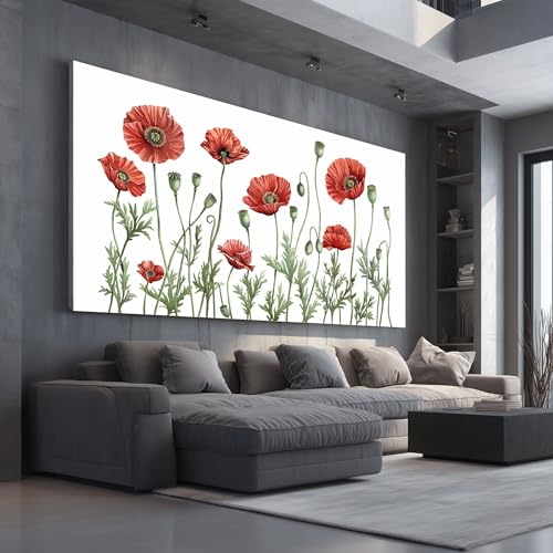 Impression sur toile moderne et esthetique de fleurs au format 50x100 cm de qualite