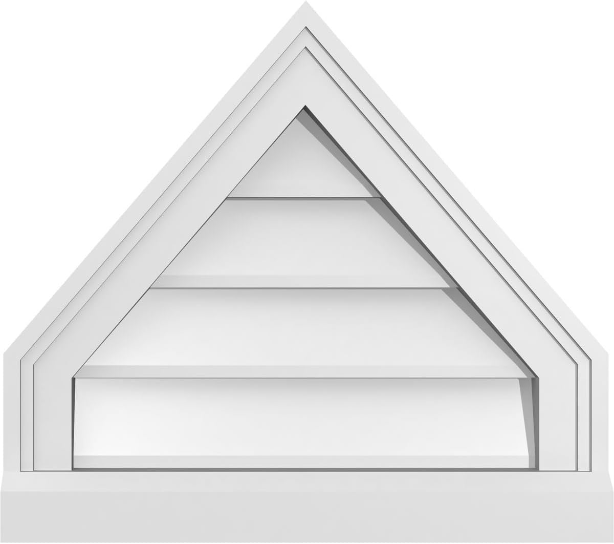 GVSPE18X1603SN-14 Peaked Top Brickmould Sill Frame, Primed Tan Signature Series Surface Mount Gable Vents, 18-in. W x 16-in. H, Unfinished