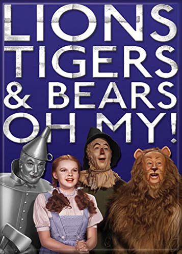 Ata-Boy Wizard of Oz Lions, Tigers and Bears Oh My! 2.5 x 3.5 Inch Collectible Magnet