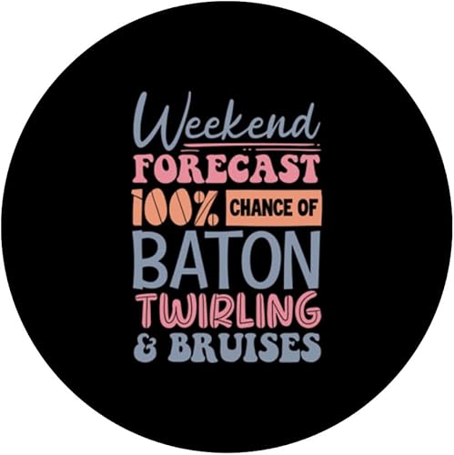 Miniatura 3 de Baton Twirling Majorette Baton Twirler Pronóstico de fin de semana Juego de palabras PopSockets intercambiables PopGrip