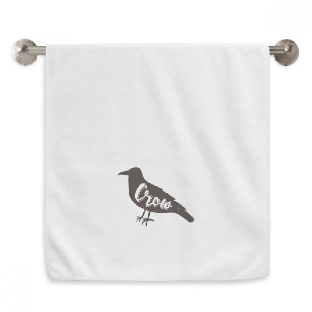 Serviettes moelleuses corbeau noir 13x29 pouces pour le visage