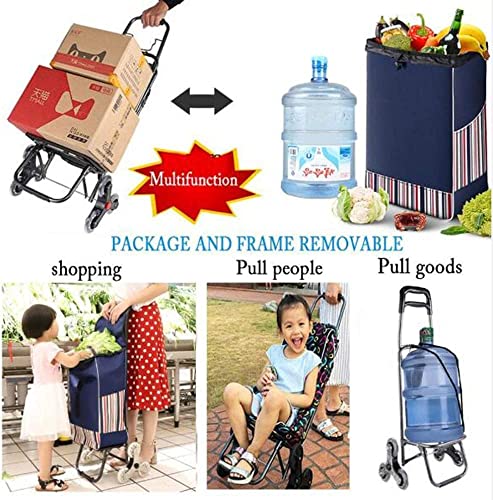 Einkaufstrolley Einkaufswagen Mit Schwenkrädern, Leichte Tasche, Zusammenklappbar, Faltbar, For 4 Bis 6 Lebensmittel… – Bild 4