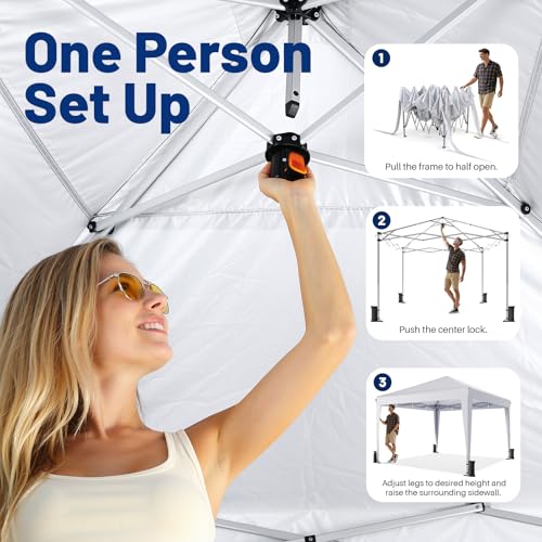 Driftalia 10x10 Pop Up Canopy with Full Sidewalls