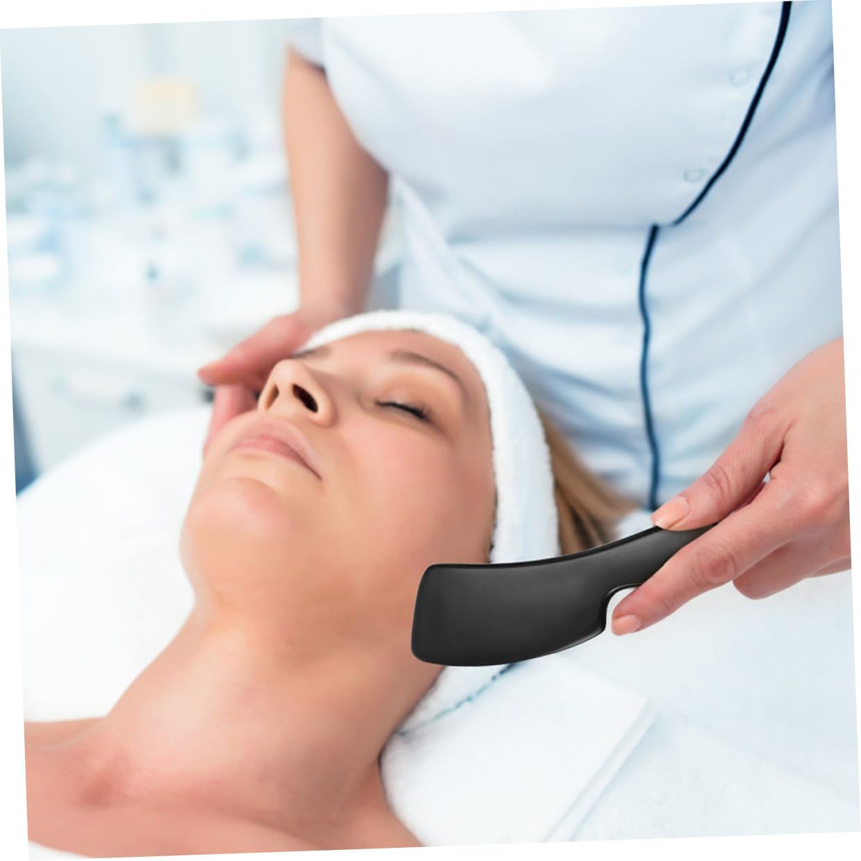 Healeved Strumento Gua Sha in Corno di Bue, 2 Pezzi, Piastra per Raschiatura Manuale, per Massaggio Cervicale e Schiena, Comodo e Leviga la Pelle