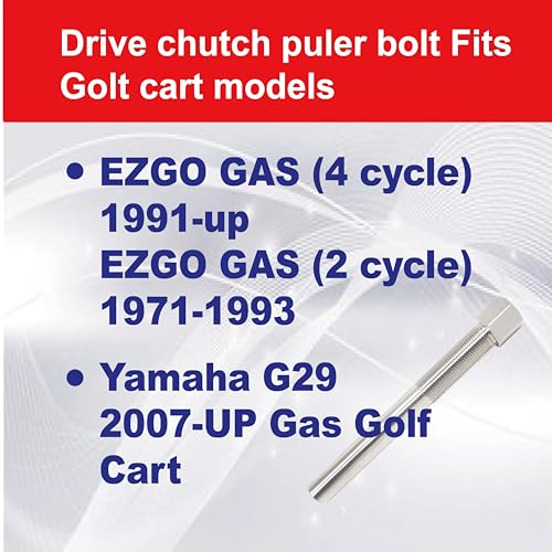 Image of Drive Clutch Puller Tool for Kawasaki Brute Force, KFX, Mule, Prairie, KVF360 Yamaha G1-G29 Golf Cart &E-Z GO 4 Cycle 1994 / UP E-Z GO (2 Cycle) 1971-1993 /(2 Cycle) Gas 1977 / 9G1 EPIGCP4