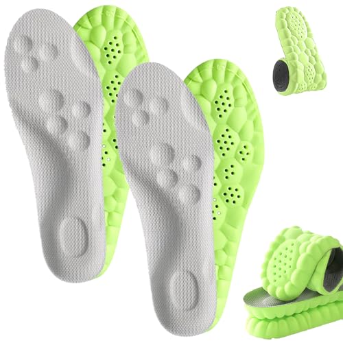 Plantillas 4D Memory Foam para Hombre y Mujer, Verde, 2 pares miniatura 1